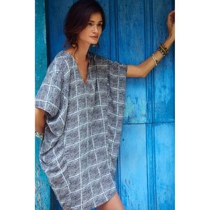 Anthropologie Paned Cocoon Dress